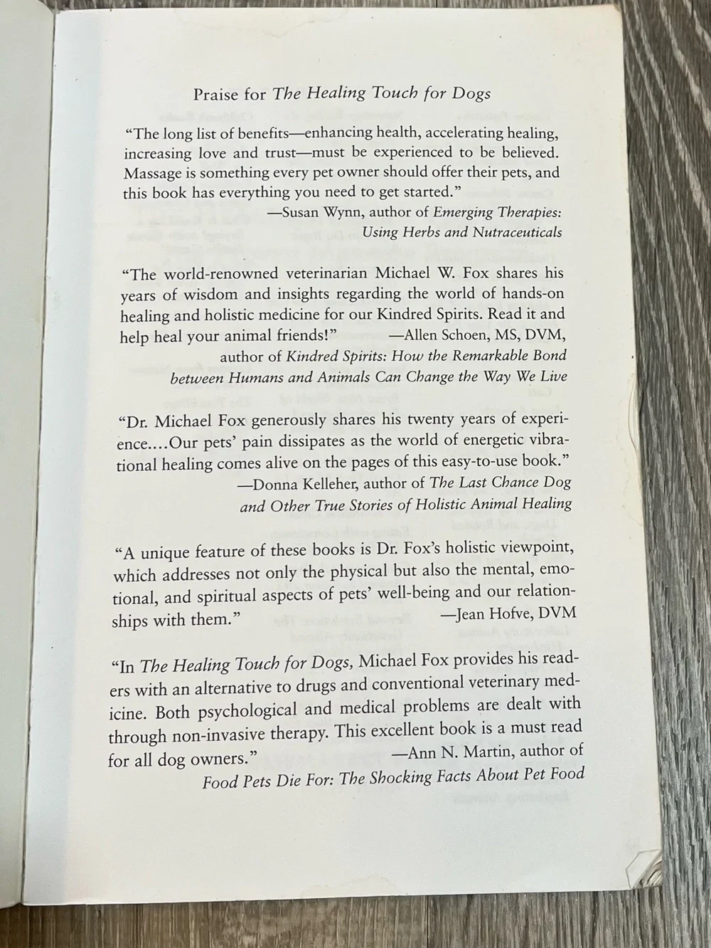 The Healing Touch of Dogs Proven Massage Program Paperback Book Michael J. Fox